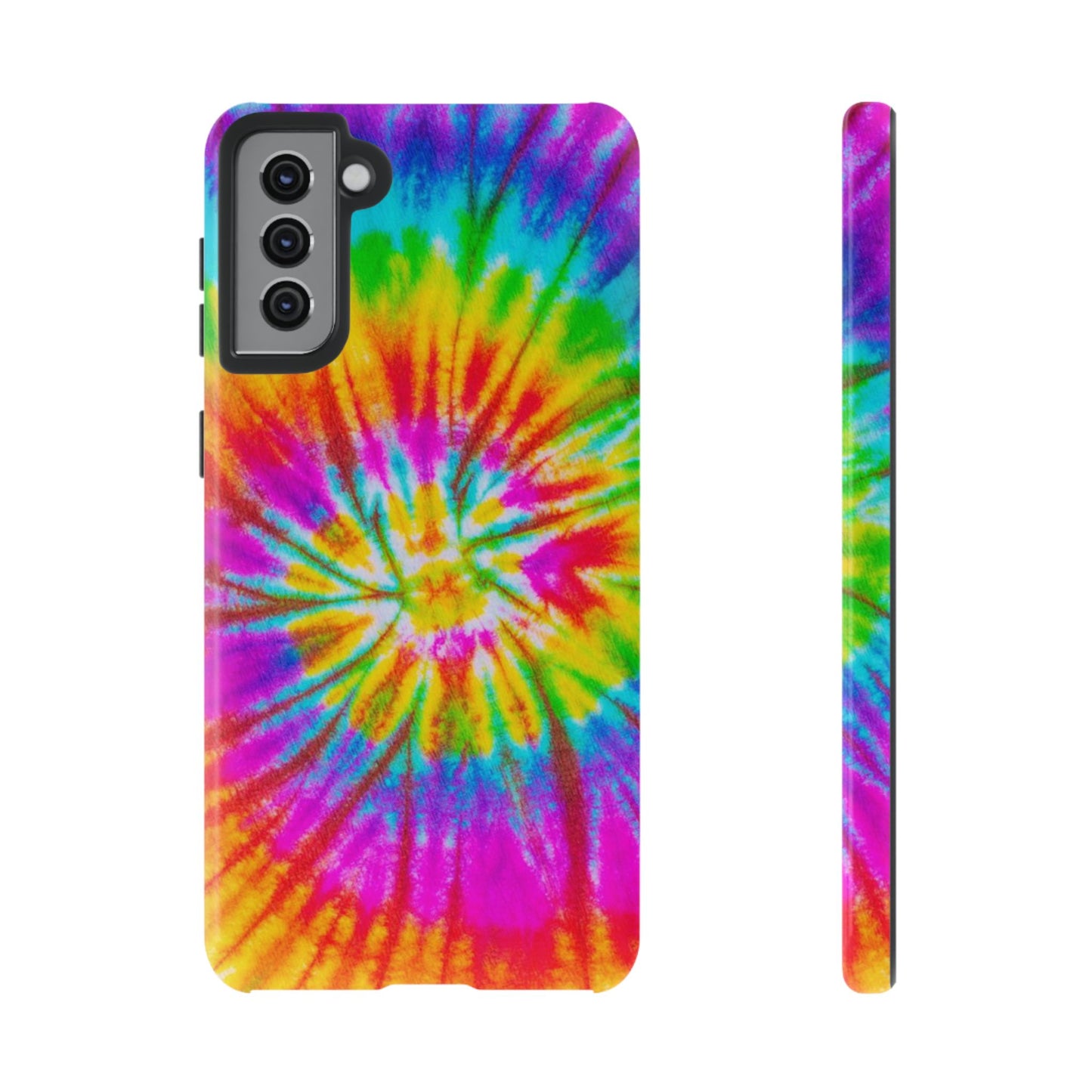 Vibrant Rainbow Spiral Tie-Dye Samsung Galaxy Case – Bold & Retro Style