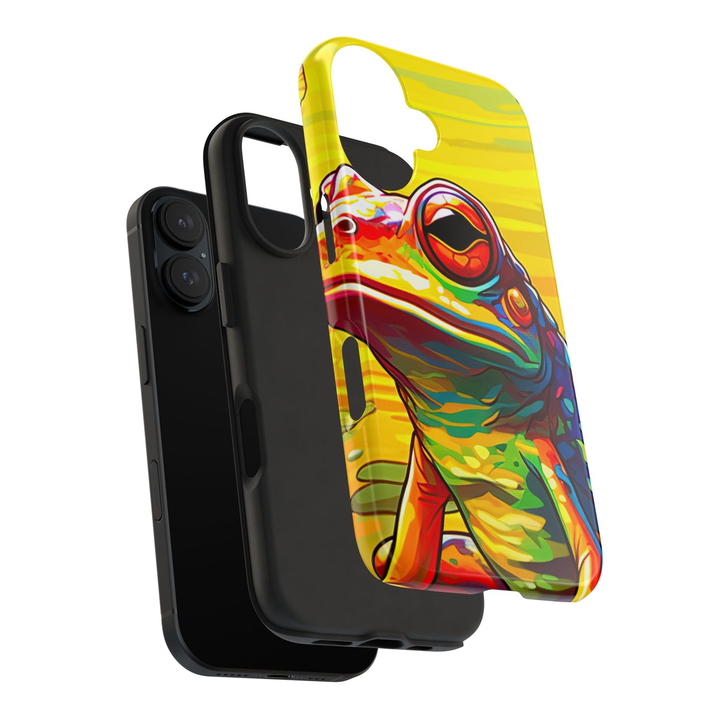 Vibrant Rainbow Frog Design – iPhone Series Case