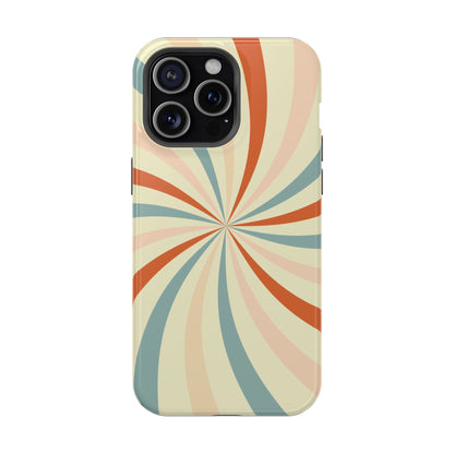 Retro Swirl MagSafe iPhone Case – Durable, Vintage-Inspired Design with Dual-Layer Protection