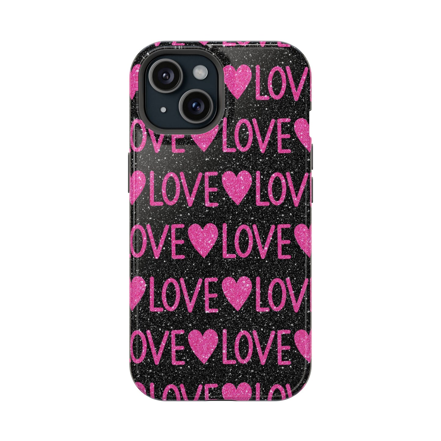 Pink Glitter Love MagSafe Case