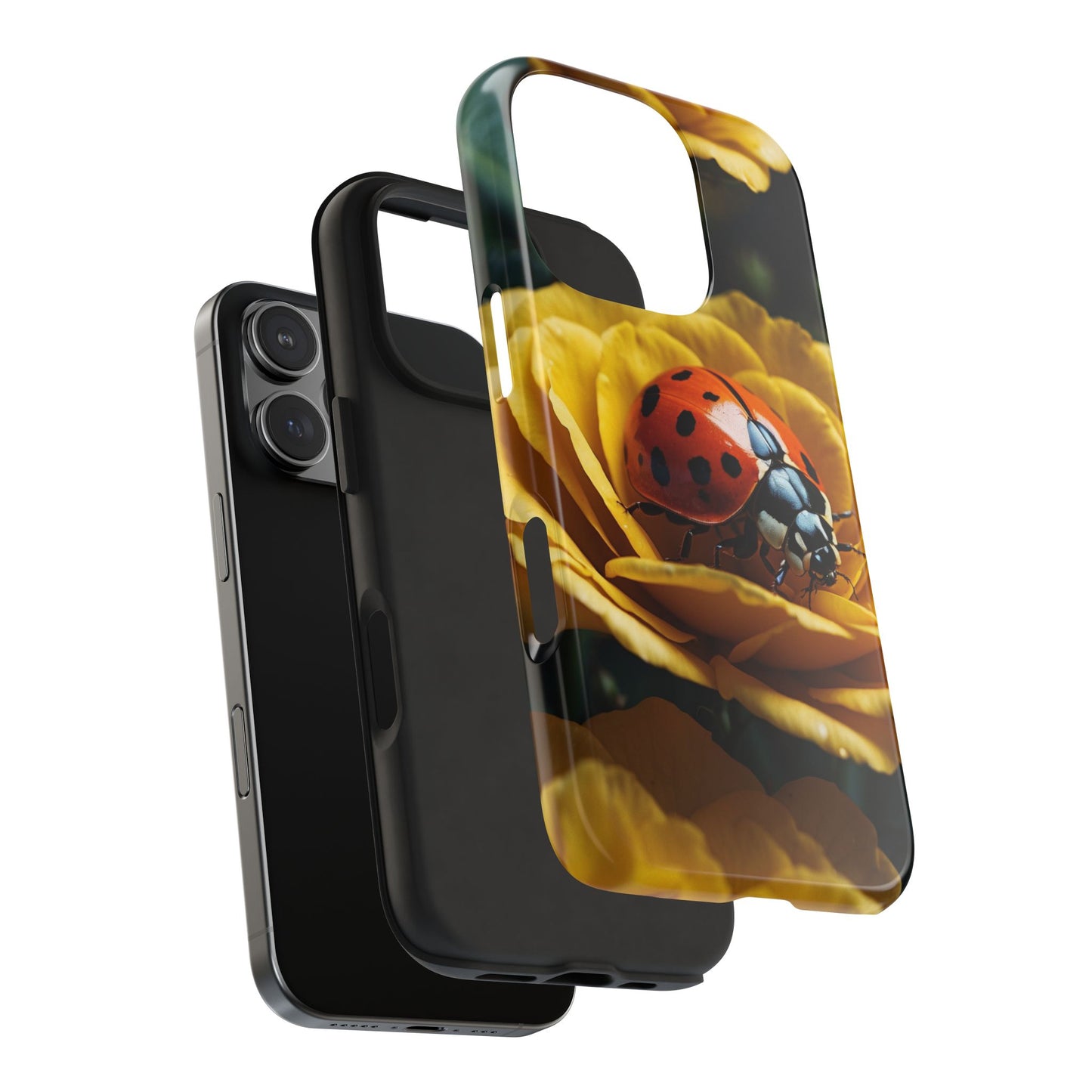 iPhone Case: Ladybug on Yellow Petals