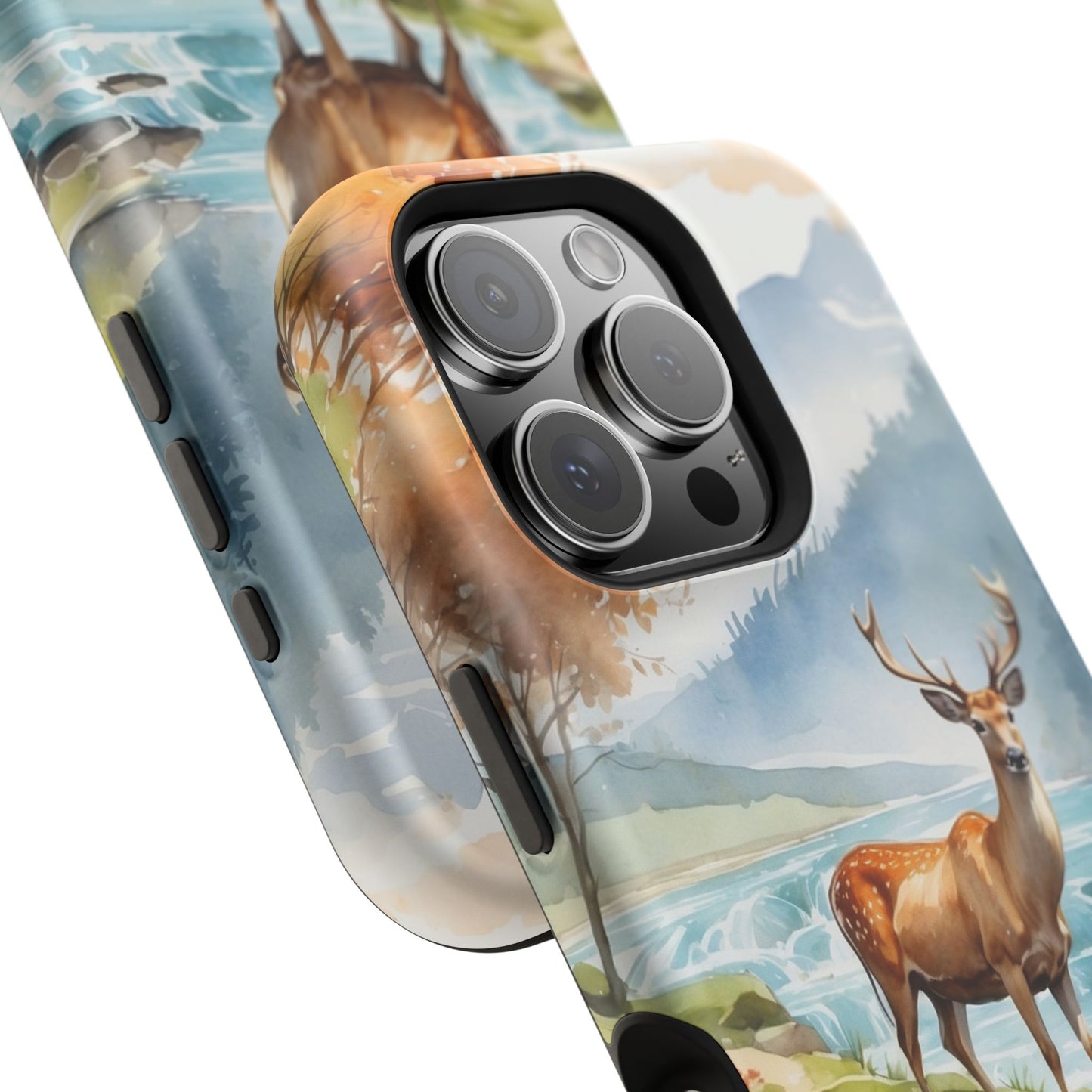 MagSafe-Compatible iPhone Case – Serene Valley Stag