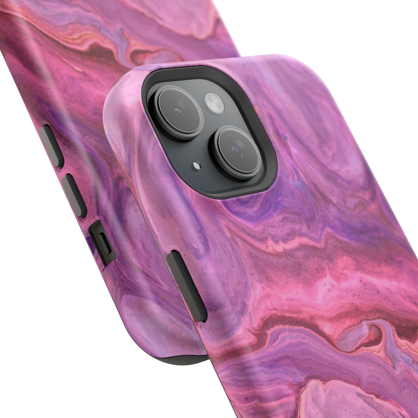 Lavender Dreamscape – MagSafe Case with Abstract Purple & Pink Marble Art