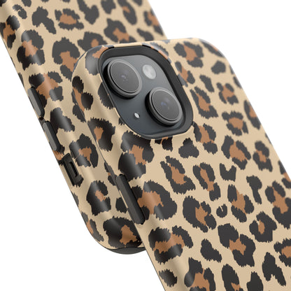 Wild Leopard Print Tough MagSafe iPhone Case – Bold Animal Pattern Design with Dual-Layer Protection