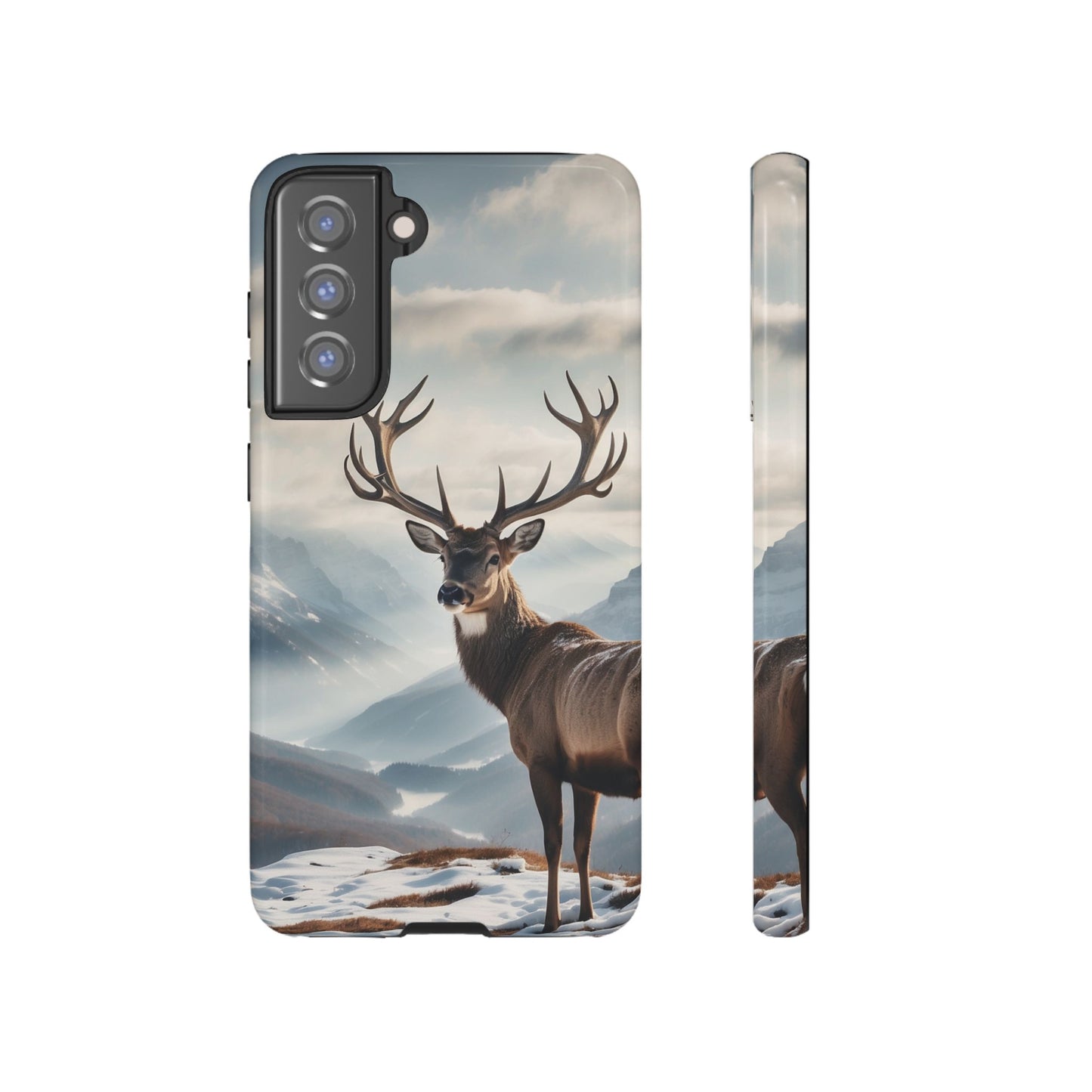 Alpine Majesty: Stag in Snow – Samsung Galaxy Case