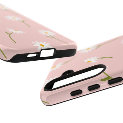 Daisy Delight Tough Samsung Galaxy Case – Cute Floral Design with Dual-Layer Protection