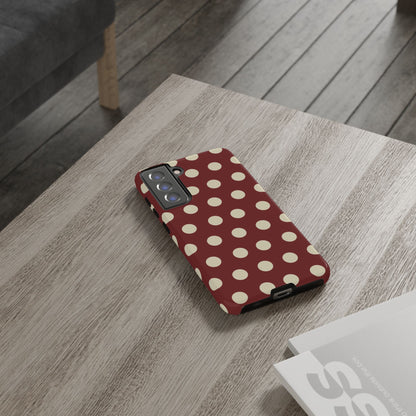 Classic Red & Cream Polka Dots - Samsung Galaxy Case