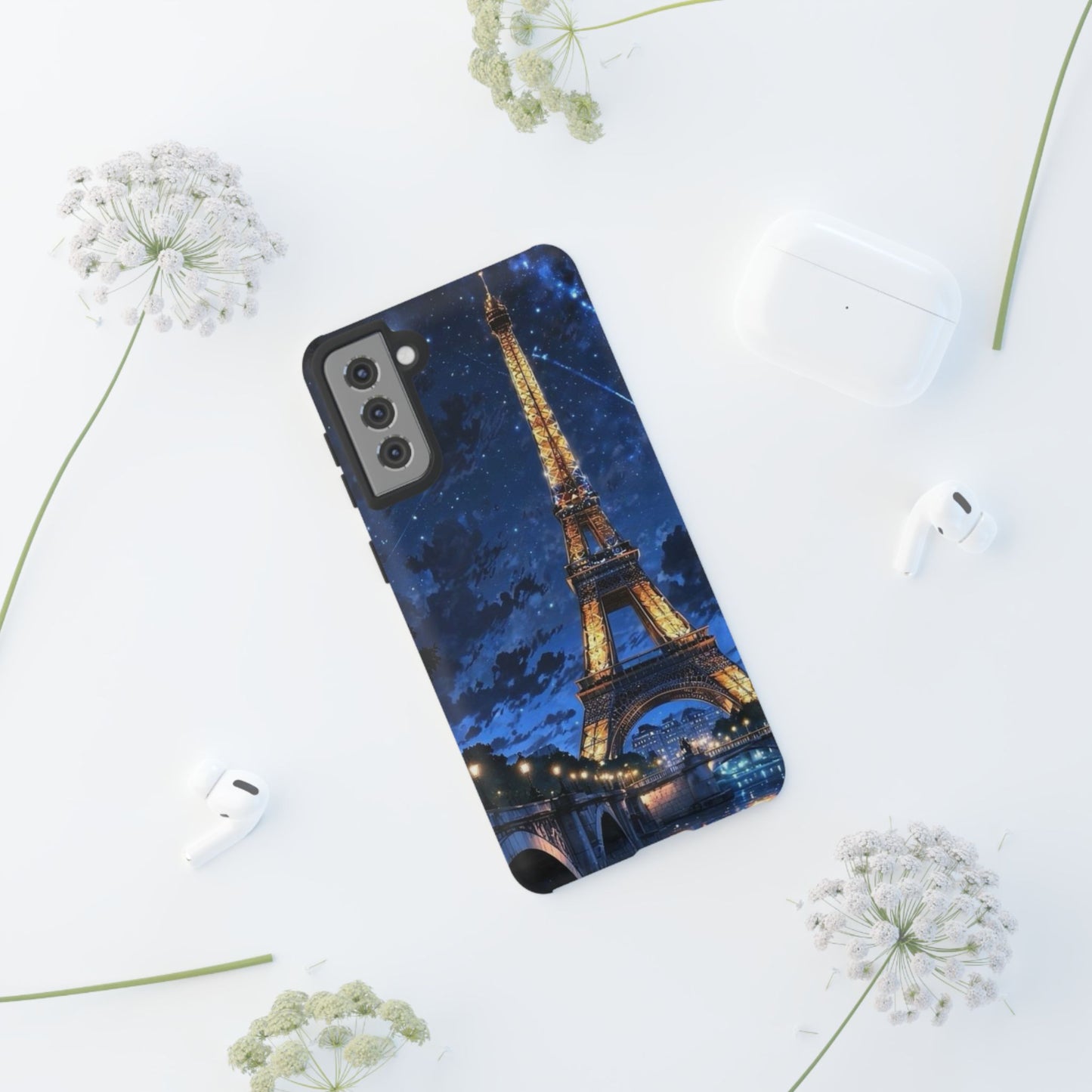 Samsung Galaxy Case - Eiffel Tower Under Starlit Sky Design