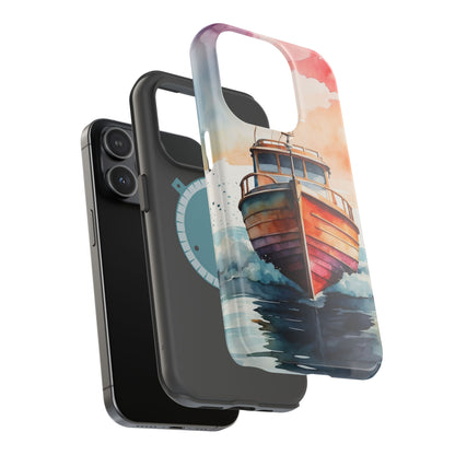 Sunset Sail Watercolor Boat –  MagSafe iPhone Series Case