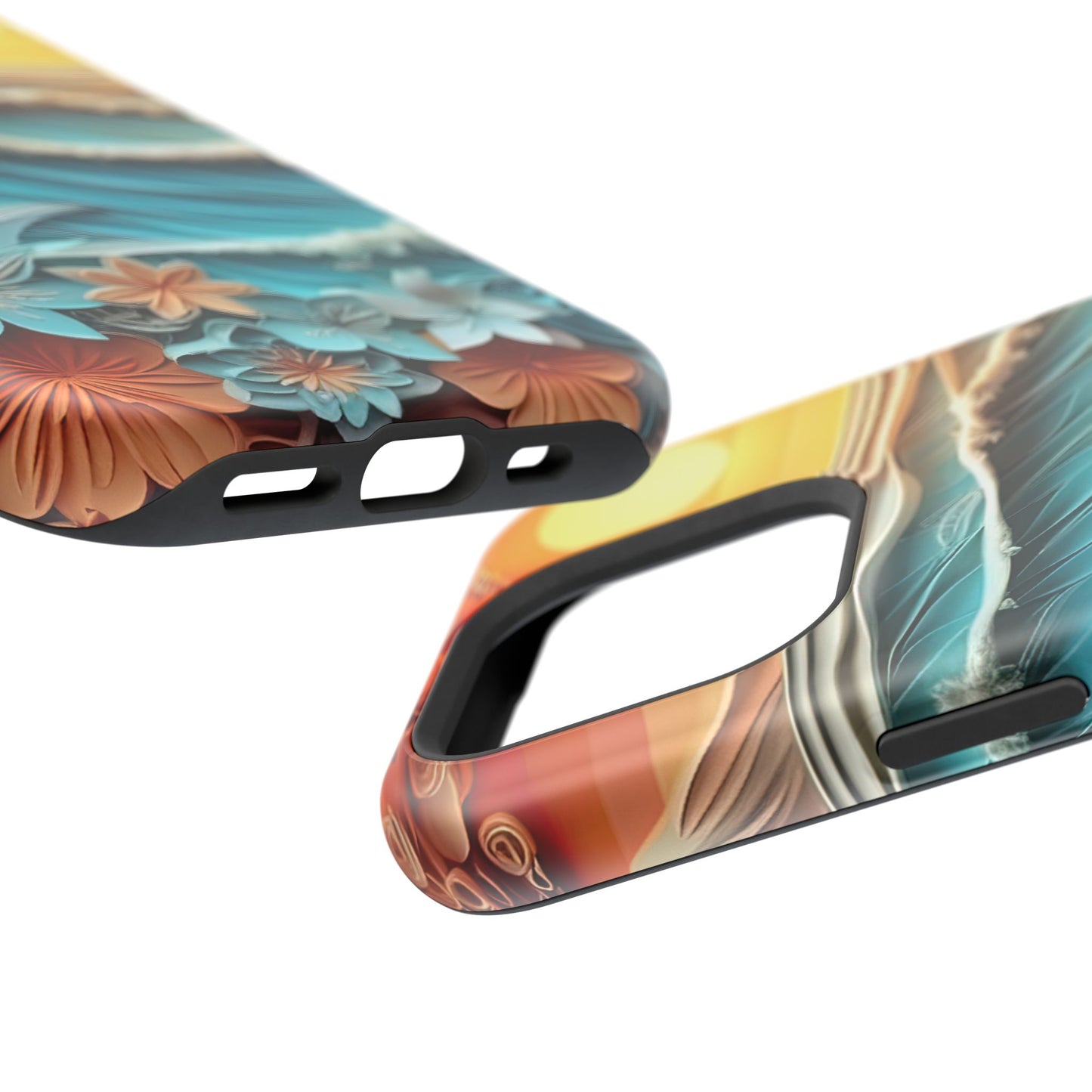 Tropical Sunset Paper Art Ocean – iPhone Series Case