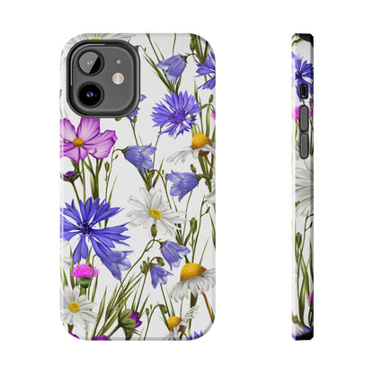 Wildflower Meadow iPhone Case – Purple, Blue, and White Floral Design