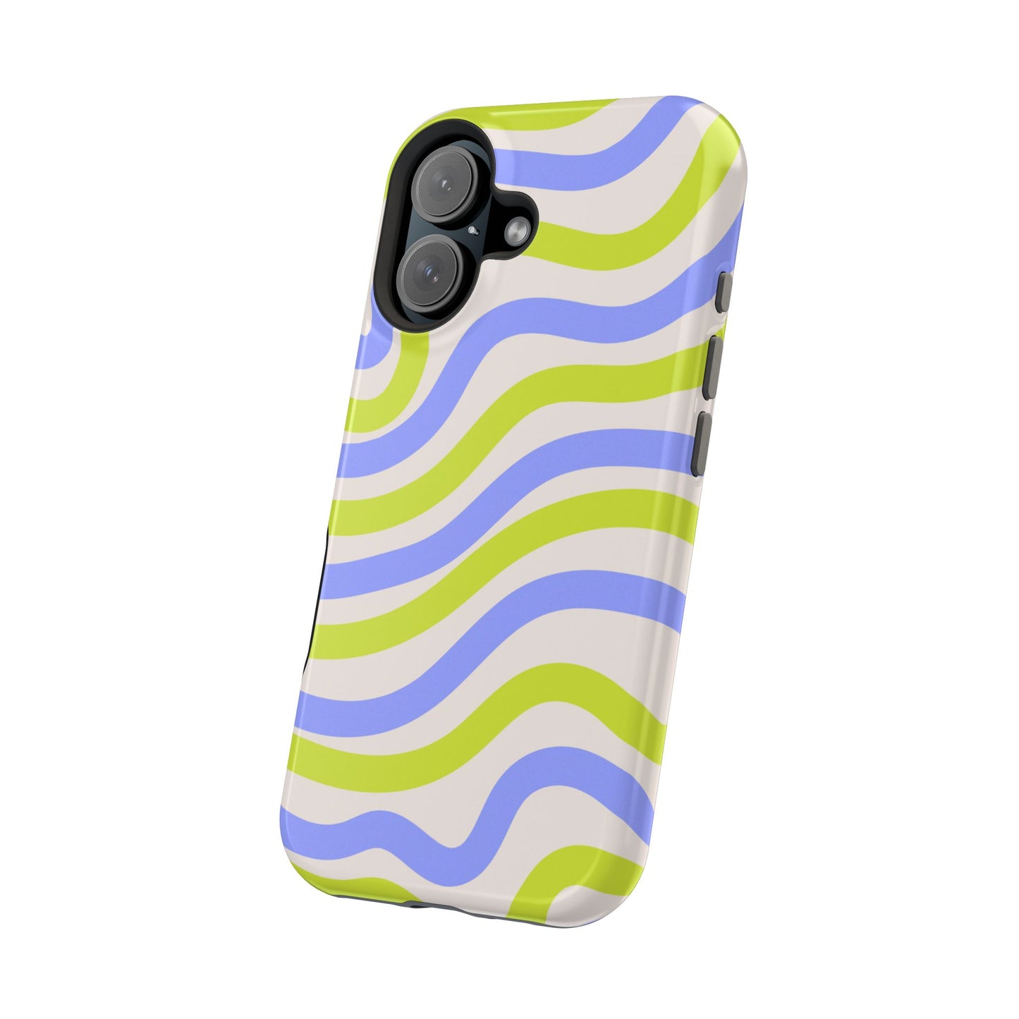 Neon Wave MagSafe iPhone Case – Bold Dual-Layer Protection with 70s-Inspired Vibe