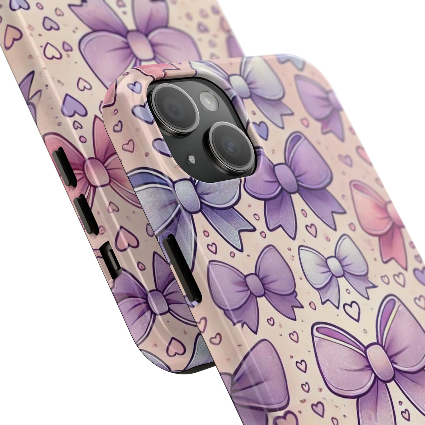 Pastel Bow iPhone Case - Cute Girly Pattern Protective Cover