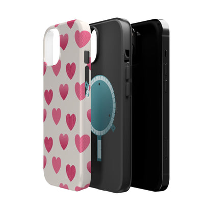 Textured Hearts MagSafe iPhone Case