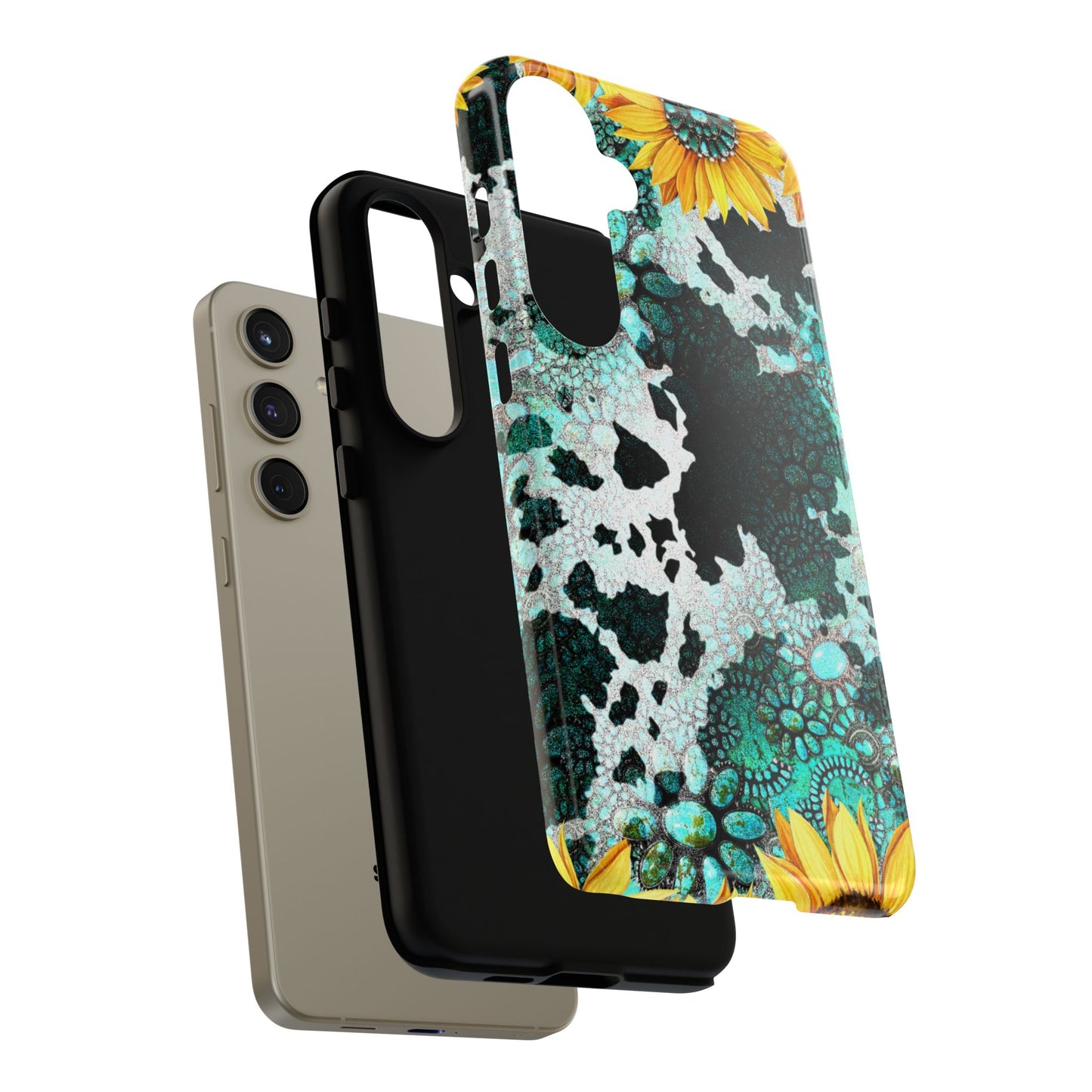 Boho Turquoise Sunflower Lace - Samsung Galaxy Series Case