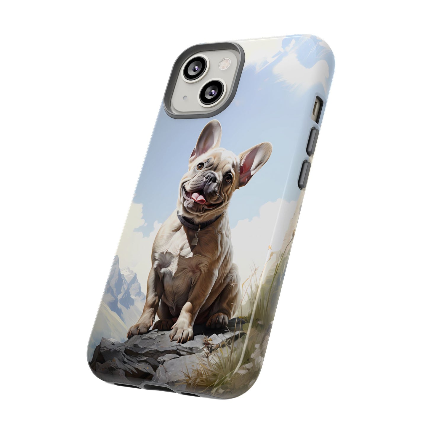 Frenchie iPhone Samsung Galaxy Phone Case! French Bull Dog Standing Proudly. Extremely Tough & Durable With Dual Layer Protection.