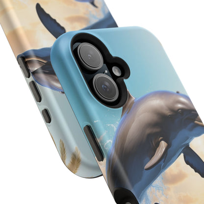 Dolphin Galaxy Splash - MagSafe-Compatible Case