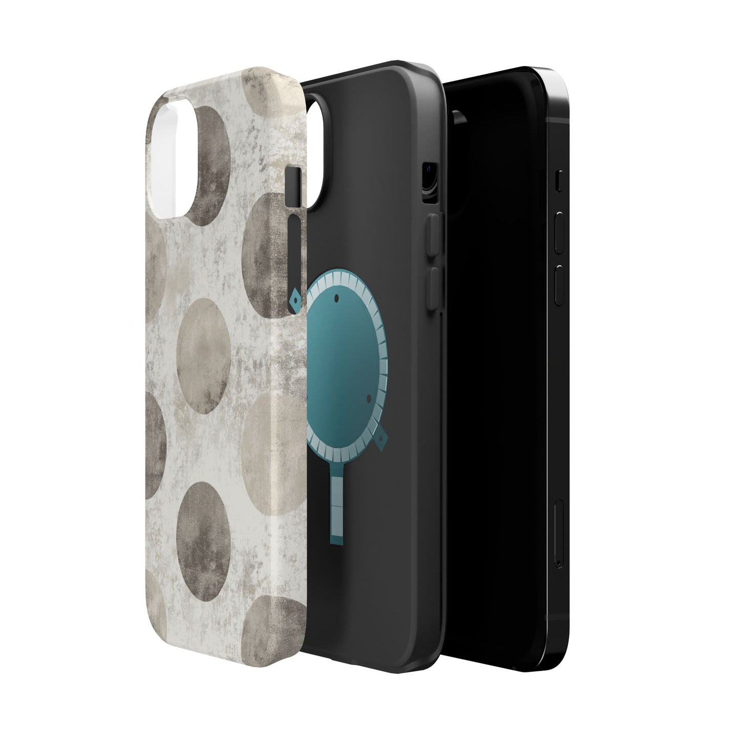 Vintage Polka Dot MagSafe iPhone Case - Minimalist Neutral Protective Cover