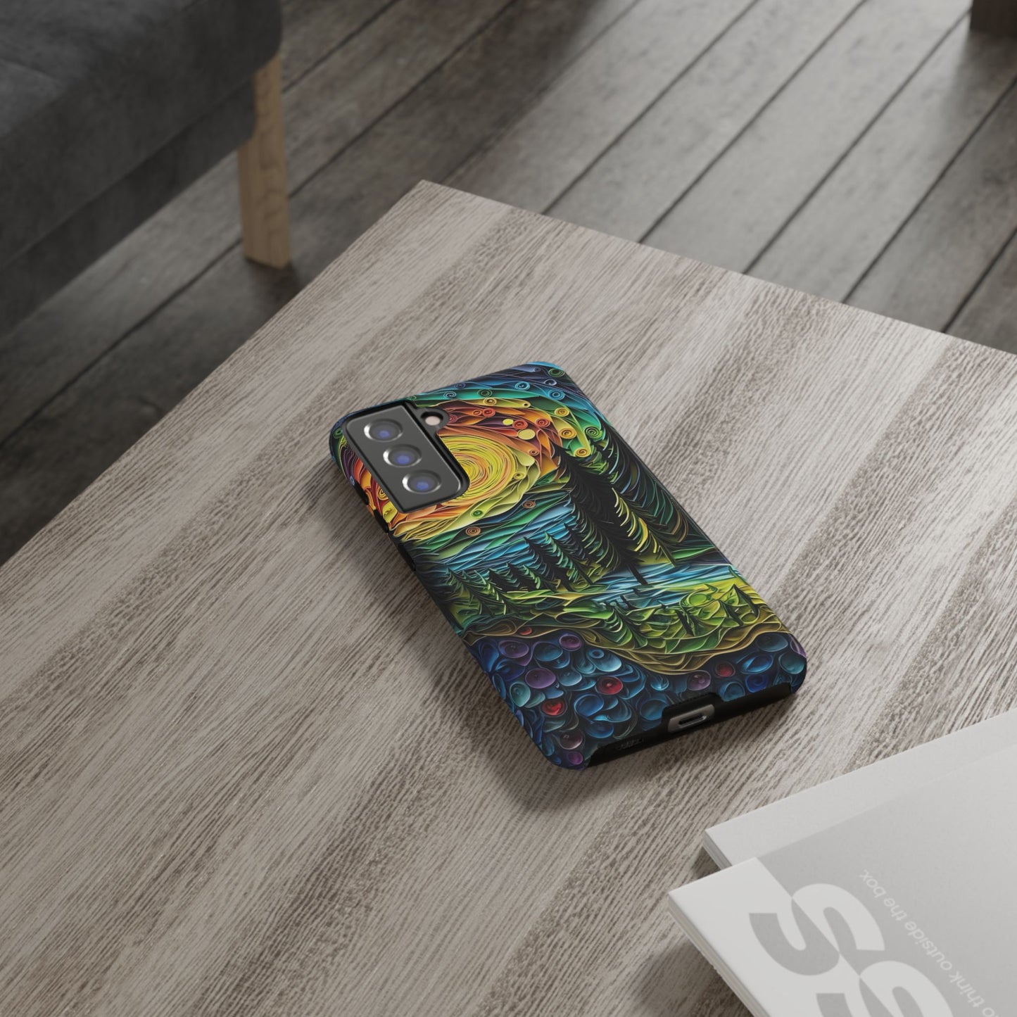 Radiant Forest Sunset Samsung Galaxy Case – Artistic Landscape Design