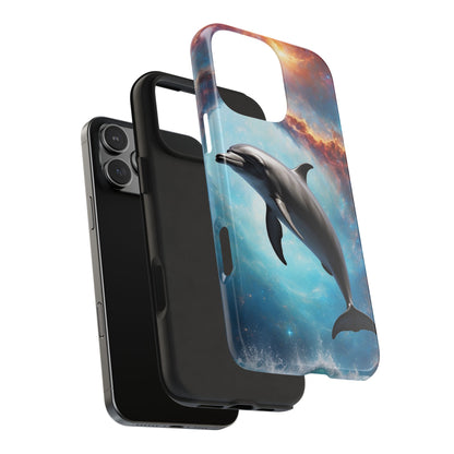 Cosmic Dolphin Space Vibes - iPhone Case