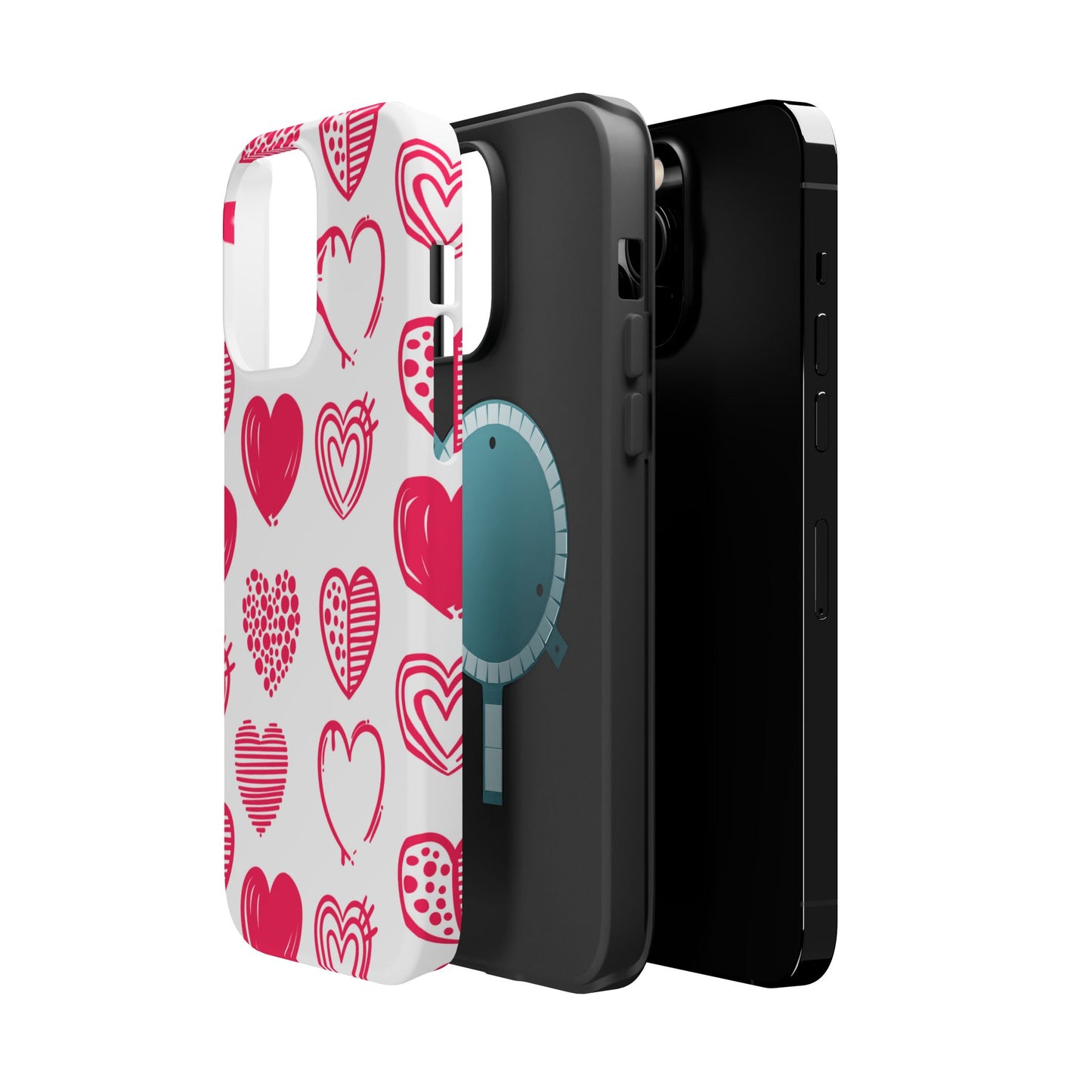 Funky Pink Hearts – MagSafe iPhone Case