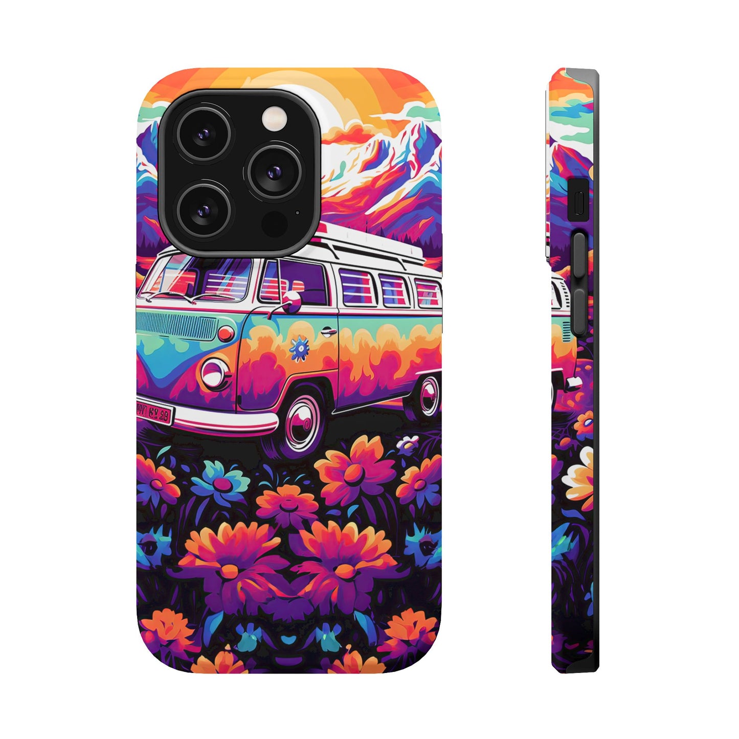 Groovy Floral Sunset Van – MagSafe iPhone Series Case