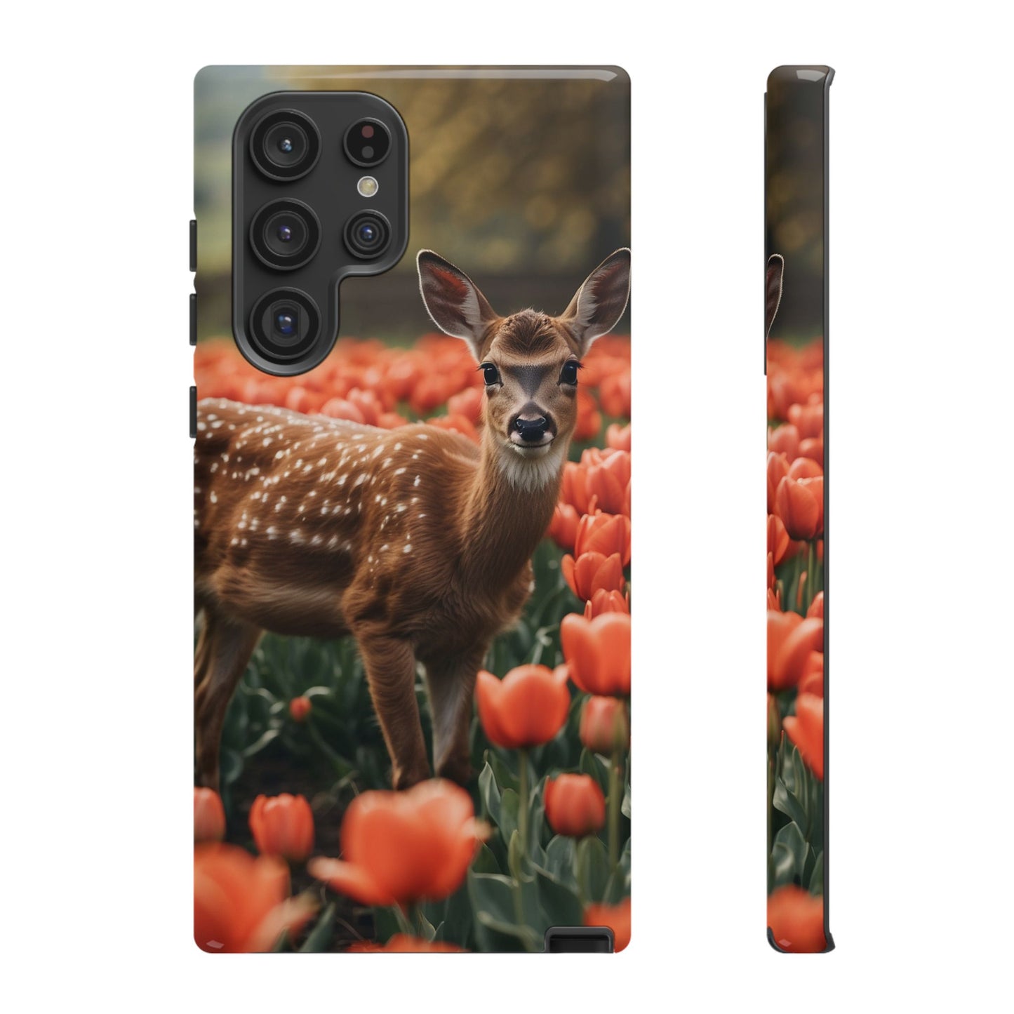 Fawn Among Tulips Samsung Galaxy Case