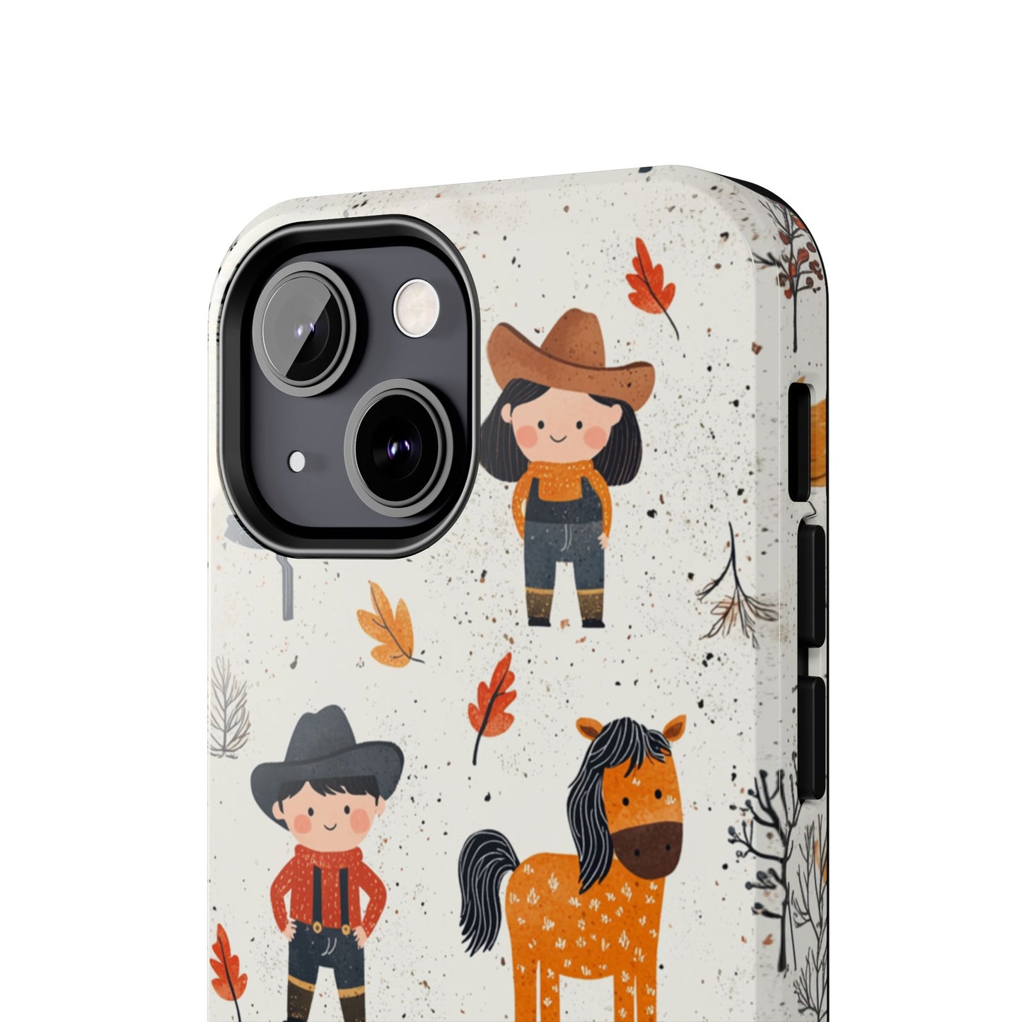 Cowboy Adventures Tough iPhone Case – Cute Western Theme, Dual - Layer Protection - BOGO Cases