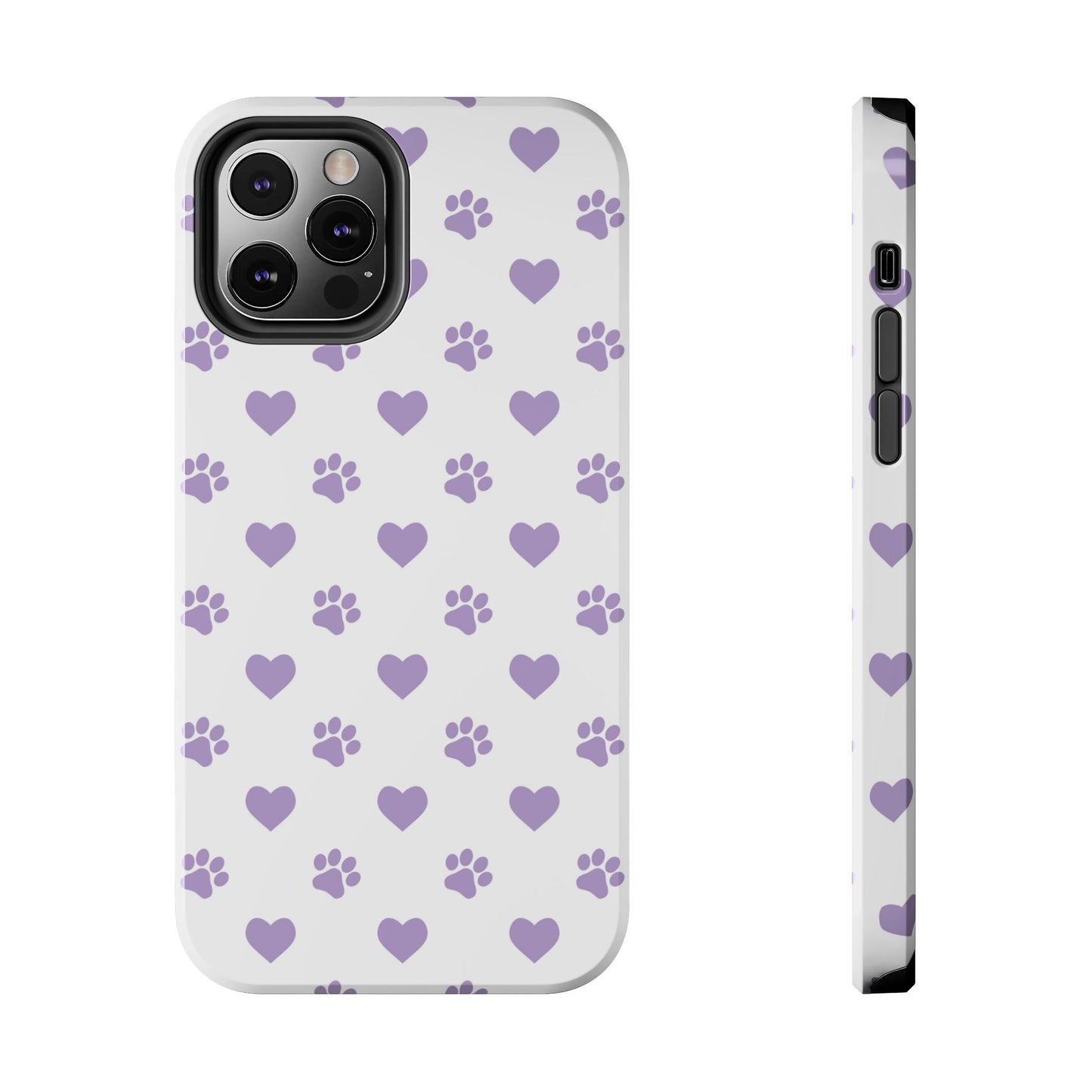 Paw Prints & Hearts – Cute and Durable iPhone Case for Animal Lovers