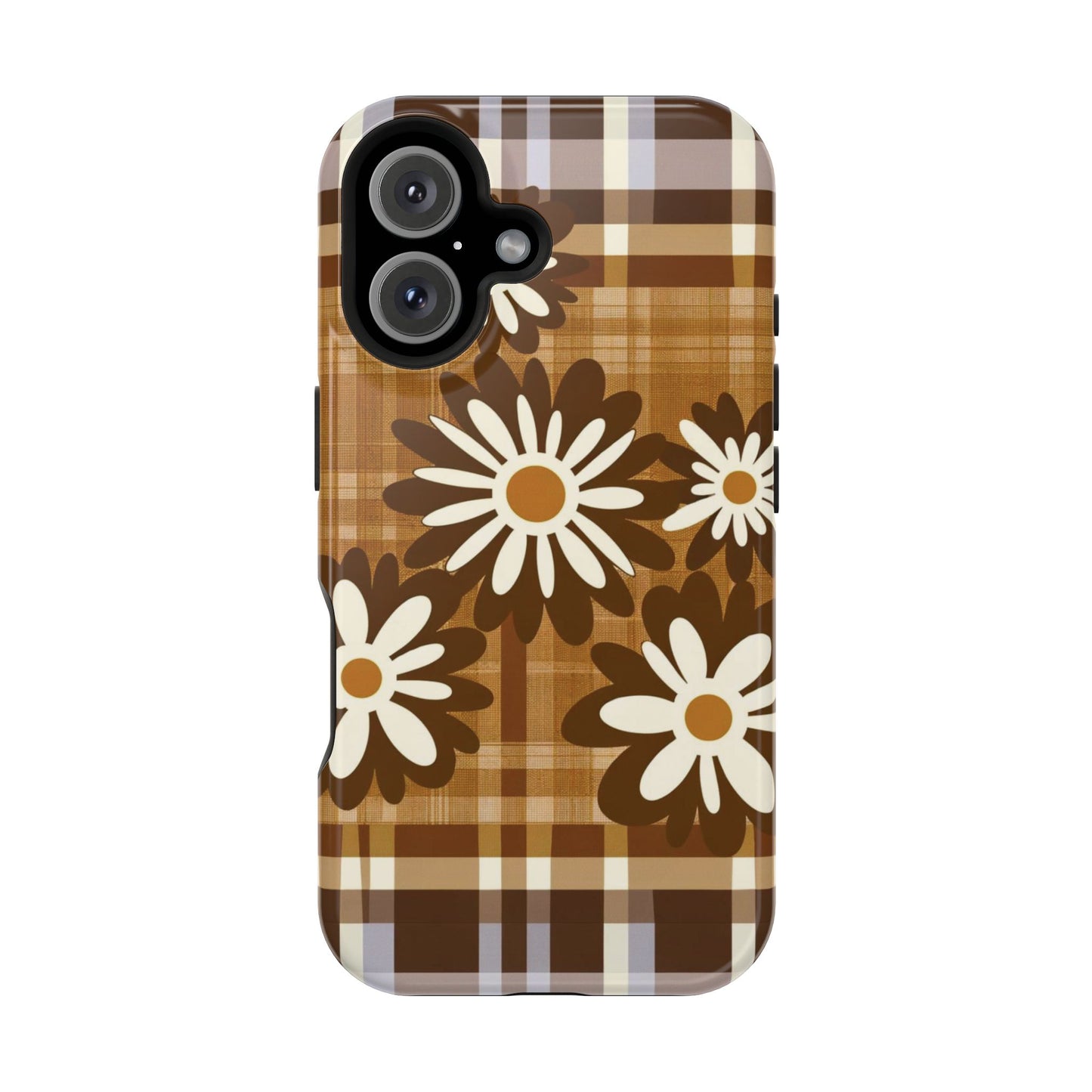 Rustic Bloom Plaid iPhone Case