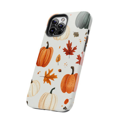 Autumn Pumpkin iPhone Case – Fall Leaves and Harvest Design