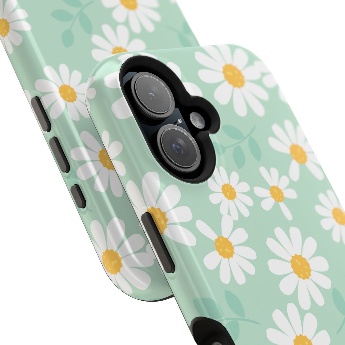 Charming Daisy Floral Tough MagSafe iPhone Case – Spring Pastel Design, Shockproof & Slim