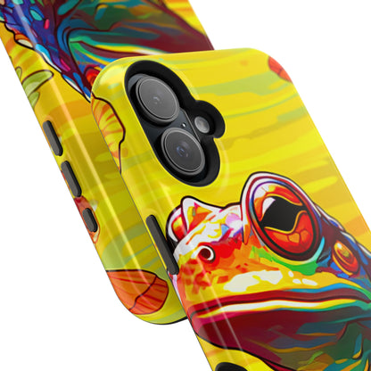 Vibrant Rainbow Frog Design – MagSafe iPhone Case