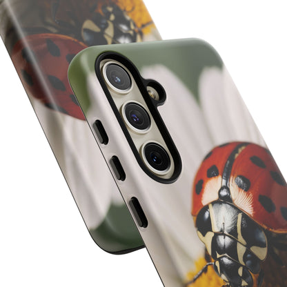 Samsung Galaxy Case: Ladybug on White Daisy