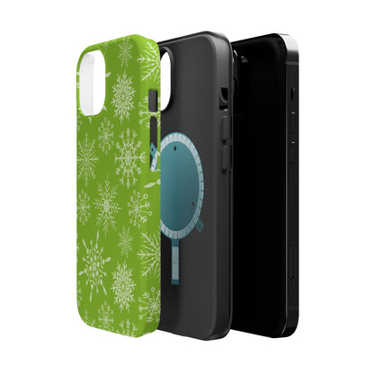 Green Snowflake Pattern – MagSafe iPhone Series Case