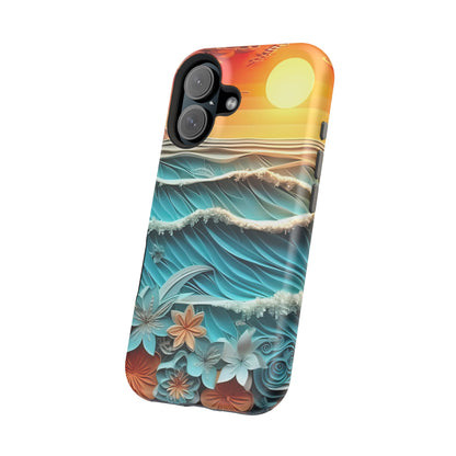 Tropical Sunset Paper Art Ocean – iPhone Series Case