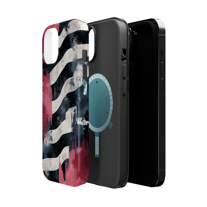 MagSafe iPhone Case: Blood Zebra – Bold Red & Black Pattern