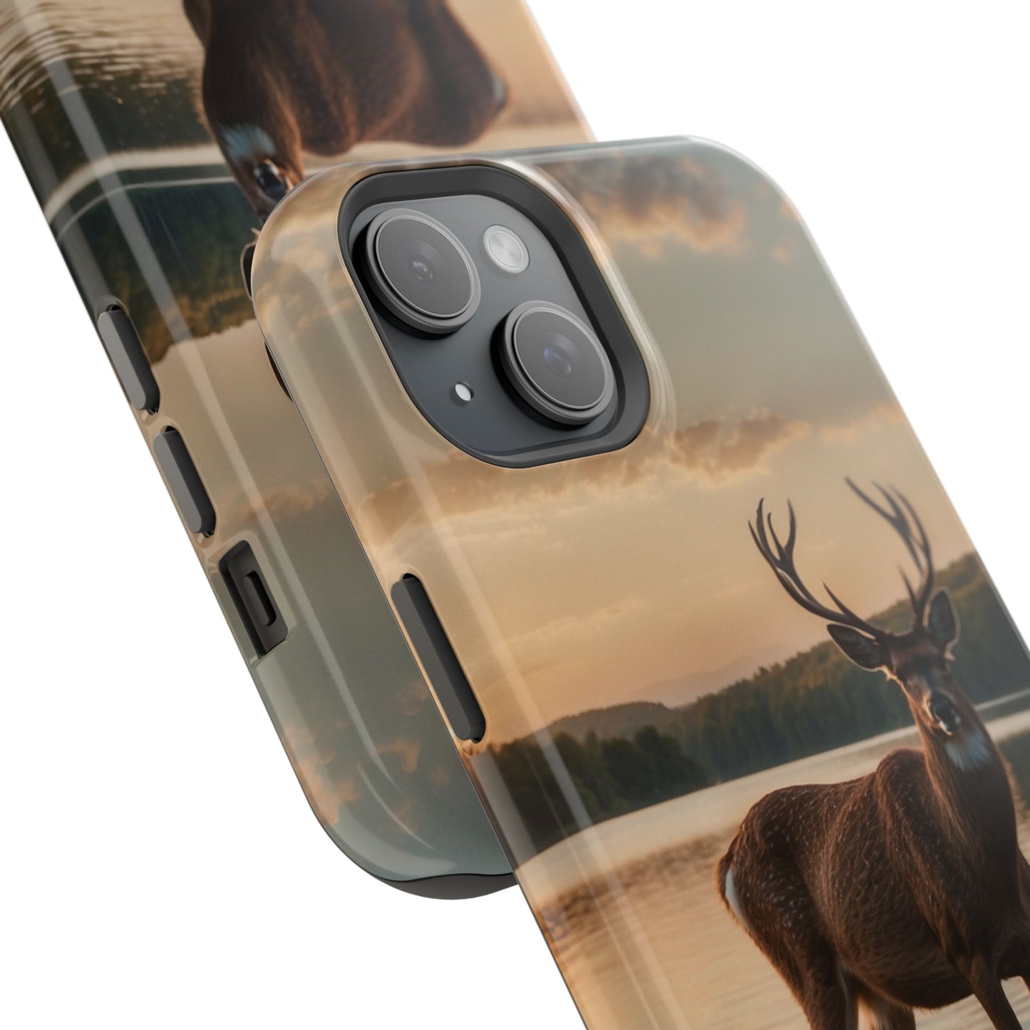 Majestic Stag at Sunset – MagSafe iPhone Case