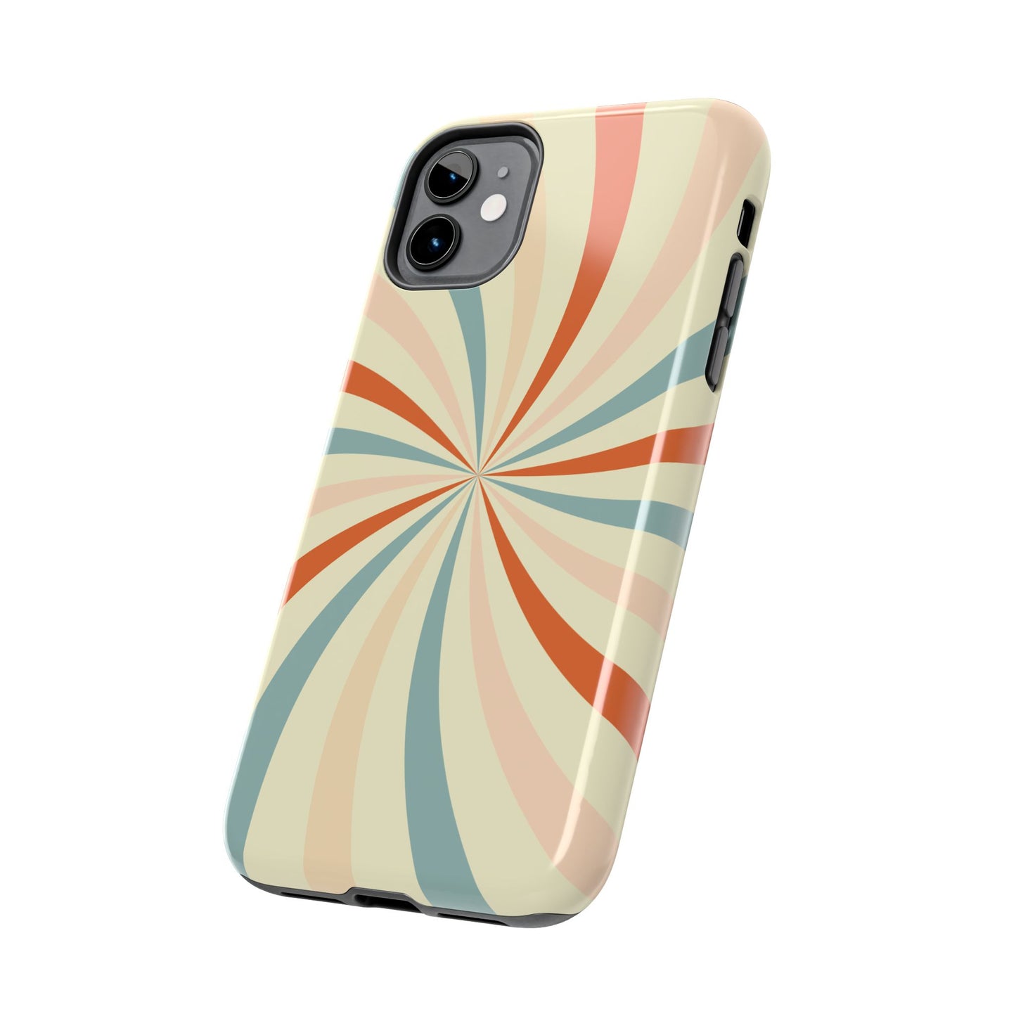 Retro Swirl iPhone Case – Durable, Vintage-Inspired Design with Dual-Layer Protection