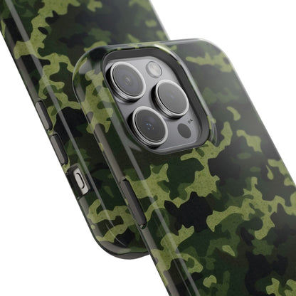 Dark Green Camouflage – MagSafe iPhone Case, Slim and Drop-Resistant