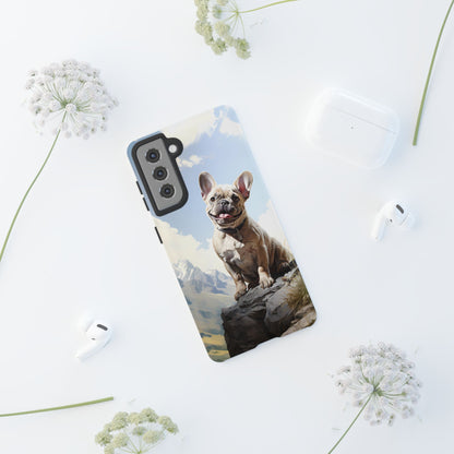 Frenchie iPhone Samsung Galaxy Phone Case! French Bull Dog Standing Proudly. Extremely Tough & Durable With Dual Layer Protection.