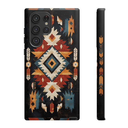 Southwestern Arrow & Diamond Tough Samsung Galaxy Case – Bold Tribal Design, Dual-Layer Protection