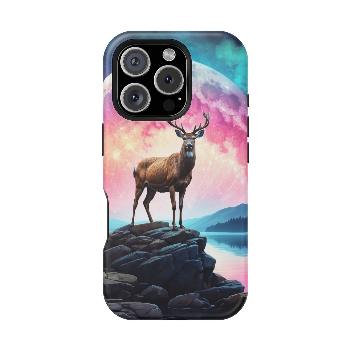 Vibrant Stag in Bloom – MagSafe iPhone Case