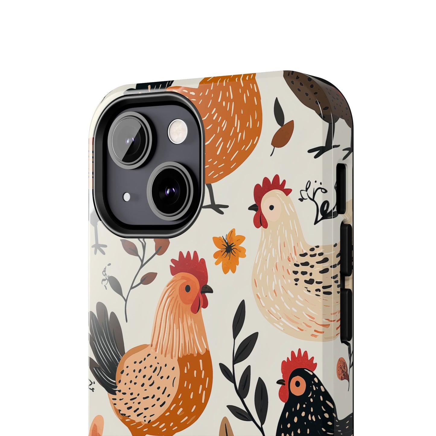 iPhone Case: Cluckin' Vintage – Chickens & Leaves