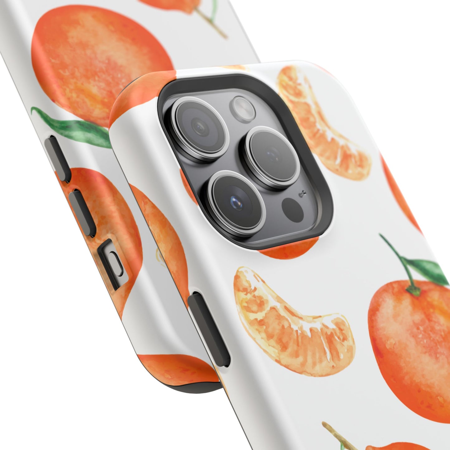 Tangerine Dreams Tough MagSafe iPhone Case – Watercolor Orange Design, Shockproof Dual Protection