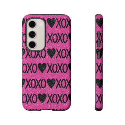 XOXO Glitter Hearts Samsung Case