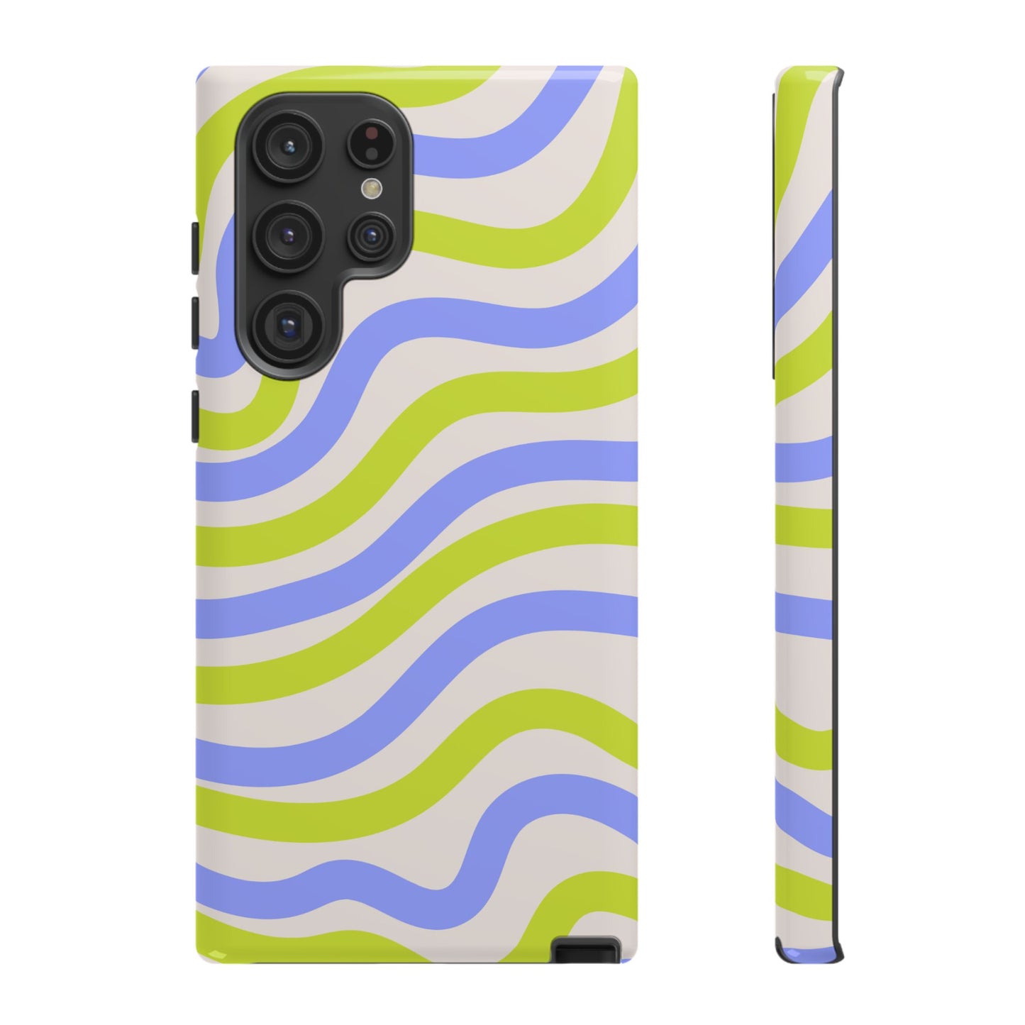 Neon Wave Samsung Galaxy Case – Bold Dual-Layer Protection with 70s-Inspired Vibe