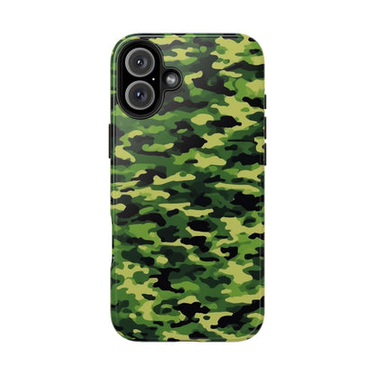 Green Woodland Camouflage – iPhone Case, Sleek and Durable Design