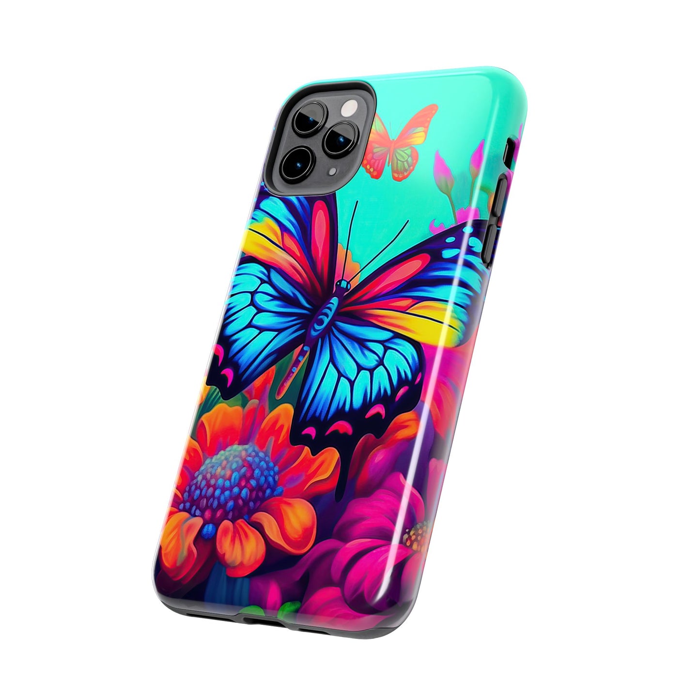 Vivid Butterfly & Floral Burst - iPhone Series Case