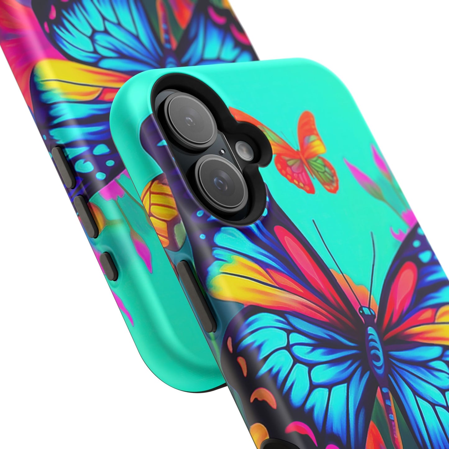 Vivid Butterfly & Floral Burst - MagSafe iPhone Case